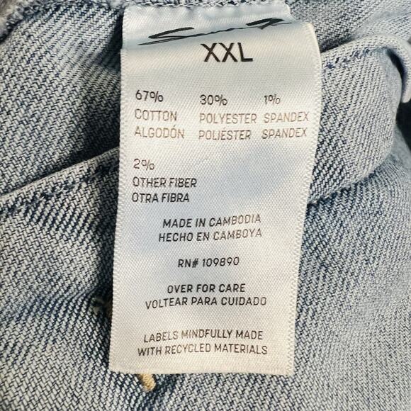 Seven7 Women’s Denim Trucker Jacket Light Wash Size XXL (A0128) NWT - Picture 7 of 7